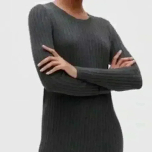 (2 for $15) Gap ribbed knit crew neck sweater dress/grey/size Small- NWOT - Picture 3 of 16